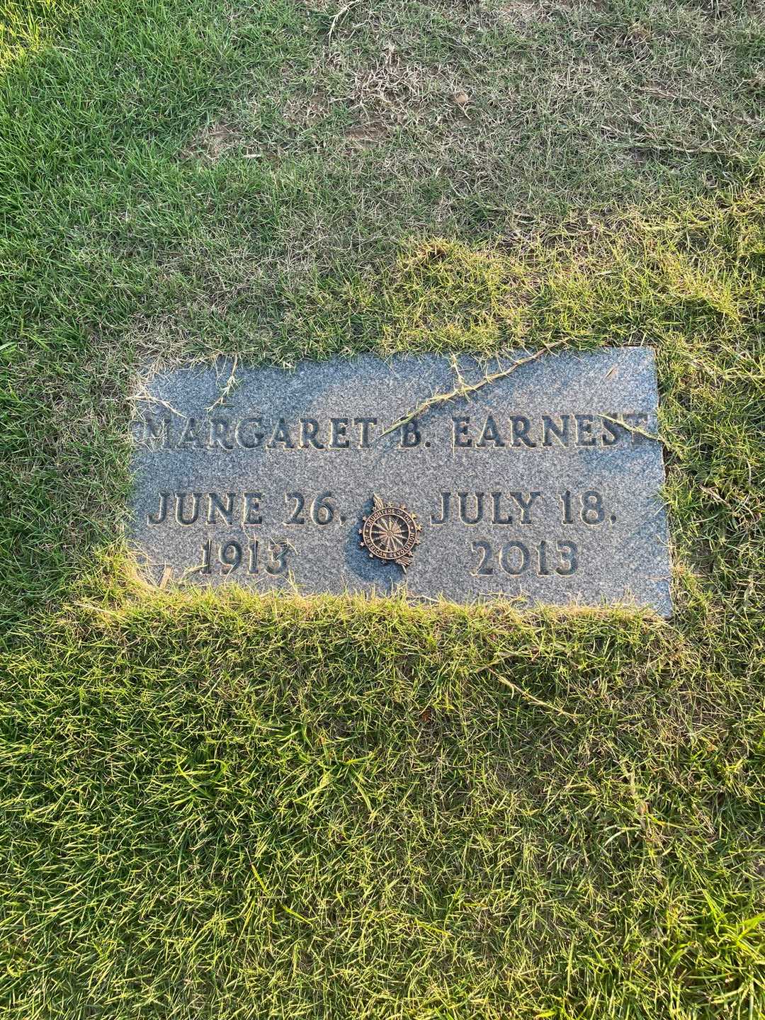 Margaret B. Earnest's grave. Photo 3